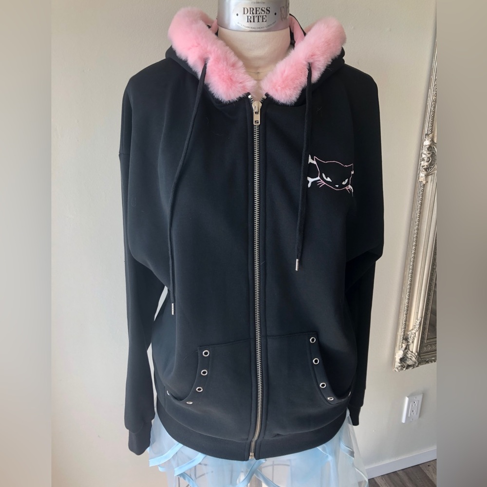 Emily Strange x Doll Skill Zip Hoodie Size L